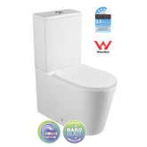 BM Junior Back To Wall Rimless Flush Toilet Suite with Soft Close Seat - White (4 Star)